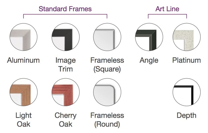 whiteboard frame options